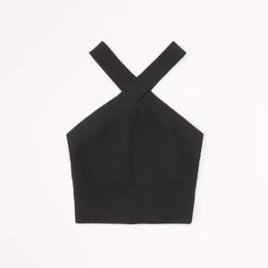 Abercrombie ottoman halter top (DUPE for aritzia sculpt knit cross top) size xxs